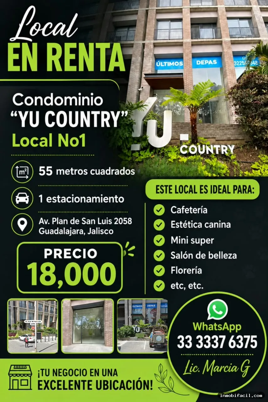 Foto 1 de LOCAL EN RENTA EN CONDOMINIO YU COUTRY